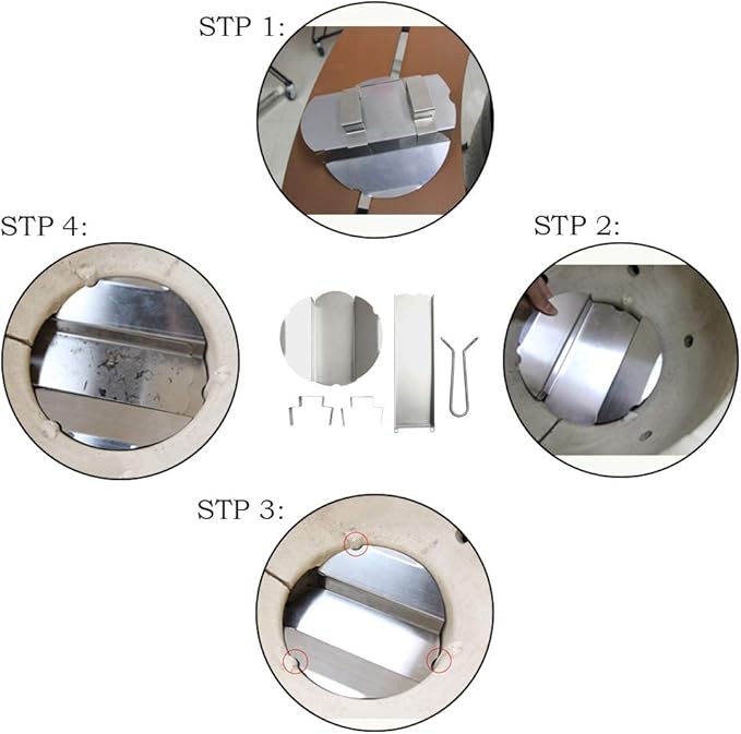 Upgrade Slid Out Ash Drawer for Big Green Egg Accessories Ash Tool, Ash Drawer for Large Big Green Egg Only, Green Egg Replacement Parts Ash Clean Tool, Stainless Steel(New Version)