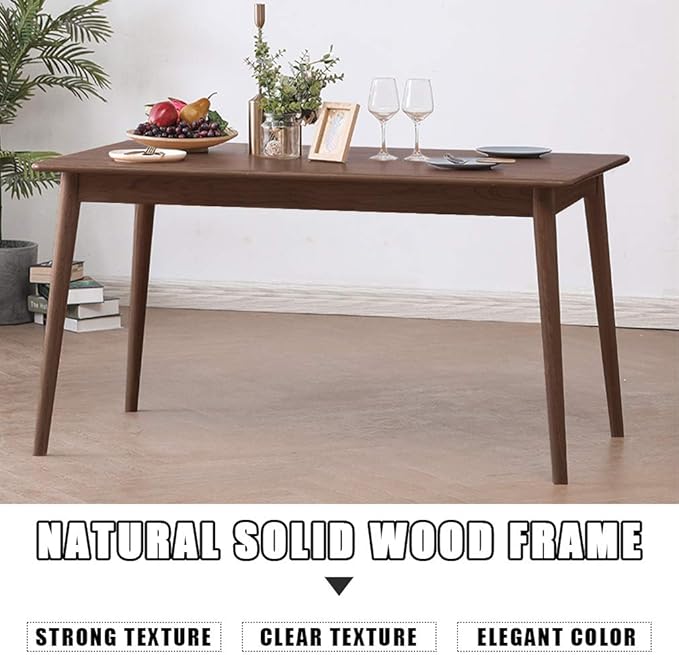 Dining Table Kitchen Table 47" Dining Room Table Small Kitchen Table for Small Spaces Table Modern Home Furniture Dinner Table Rectangular (Espresso)