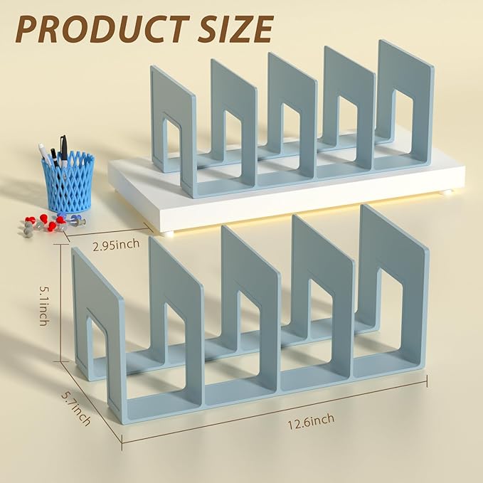 Kids Shoe Rack - 4 Pack Shoe Organizer for Toddlers & Children, Space-Saving Nursery Shoe Storage Shelf, Small Baby Shoes Display Rack for Closet/Entryway, for Desk File Book Organizer(Blue)