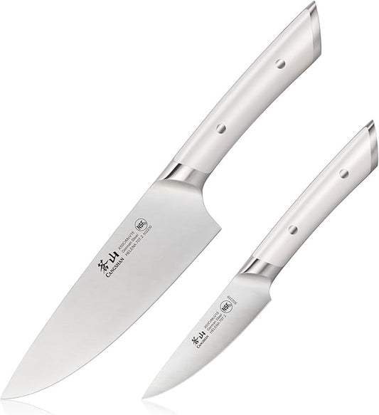 Cangshan HELENA Series German Steel Forged Starter Knife Set (White, 2-Piece)