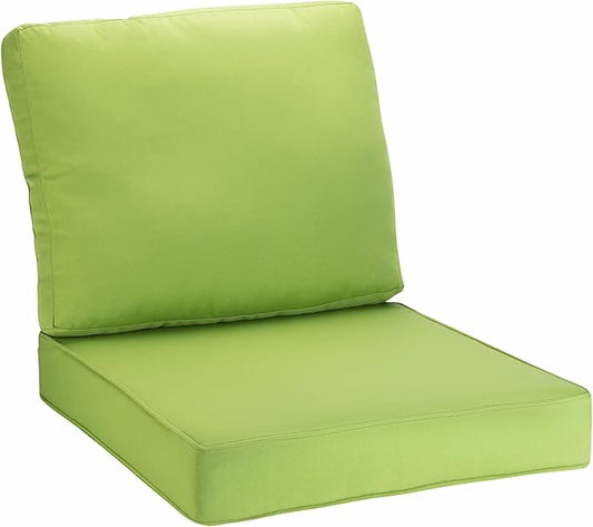 JMGBird Outdoor Chair Cushion Set, Deep Seat Patio Furniture Cushion 24"x24" Outdoor Cushions for Patio Furniture