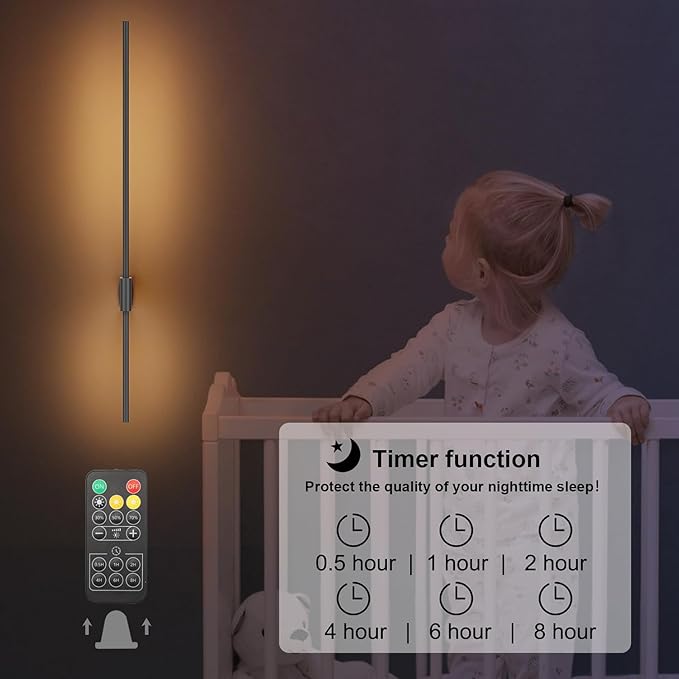 2 Pack Battery Powered Wall Sconces 10000mAh Rechargeable Dimmable LED Wall Lights for Living Room, Hallway, Bedroom, 40in Living Room Dresser, 39.37 in