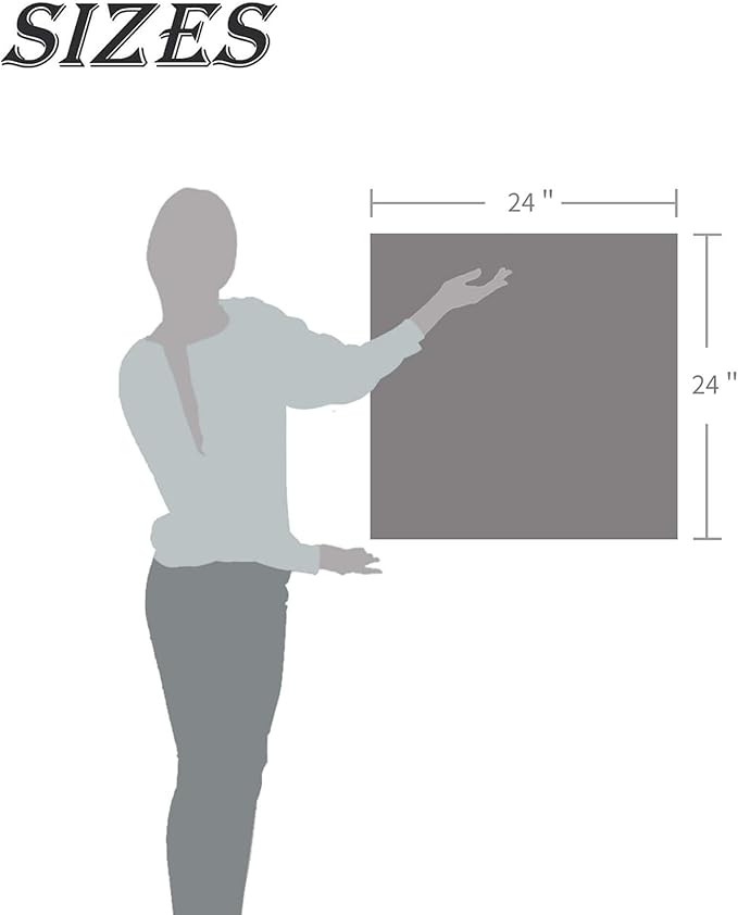 Abstract Wall Art Canvas Framed: Blue Abstract Painting Artwork on Canvas for Bedroom (24''W x 24''H, Multiple Sizes)