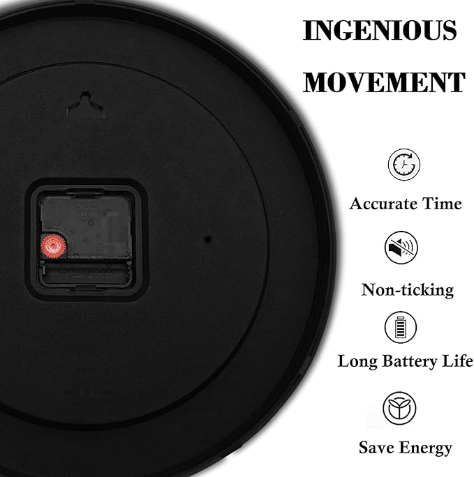 12 Inch Silent Movement Kids Wall Clock, Non Ticking Children Round Wall Clock Battery Operated Space Travel Style Decor Children Clock for Home School Boys Bedroom Living Room (Blue-2)