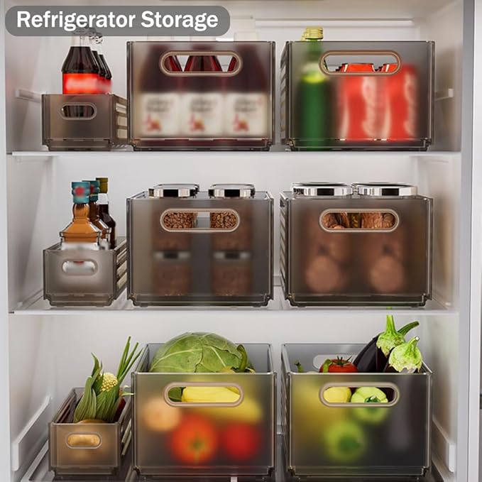 Foldable Storage Bins, Plastic Expandable Boxes for Organizing, Adjustable from 11-18.8" Drawer Organizers Separators Dividers for Bedroom Kitchen Utensils Tools Closet, Small Grey