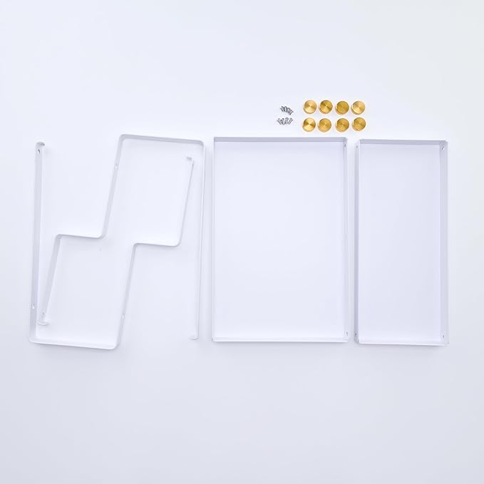 FFK 2 Tier Bathroom Countertop Organizer,Cosmetic Organizer,Storage Shelf for Bathroom,Ideal for Cabinet, Countertop, Pantry, and Desktop, for Bathroom, Kitchen, Office(White)