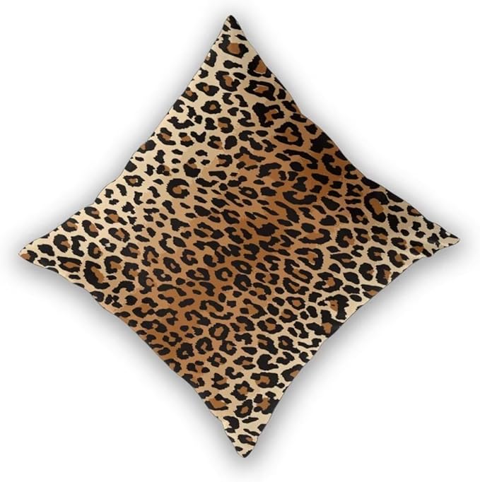 BETGINY Leopard Throw Pillow Cover 22 x 22 Inch Pack of 2, Cheetah Print Pillow Covers Square Cushion Faux Animal Skin Pillowscase for Bedroom Home Sofa Decoration