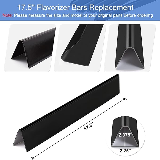 Criditpid Grill Replacement Parts for Weber Genesis 300 Series, 7620 Flavorizer Bars, 7622 Heat Deflector, 7528 Grates & 65054 Warming Rack Kit for Weber 310 S310 E320 E330 S330 EP310 Grill