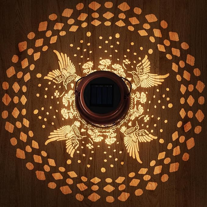 Solar Lanterns Outdoor Hummingbird Lantern Garden Decor Waterproof Decor Light Hanging Solar Lights Yard Decor,Gifts for Women Gifts for Mom Gifts for Grandma