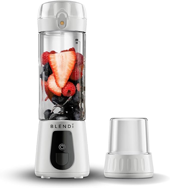 BLENDi Pro+ Portable Blender (17.5oz, White) – Powerful 120W Motor, USB-C Rechargeable, Cordless Personal Blender for Smoothies & Shakes – BPA-Free, Self-Cleaning, Travel-Friendly