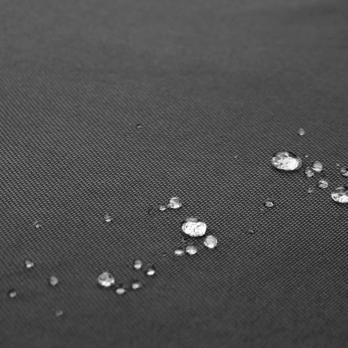 ULTCOVER 600D Tough Canvas Heavy Duty Rectangular Patio Table and Chair Cover - Waterproof Outdoor General Purpose Furniture Covers 136 x 74 inch, Black