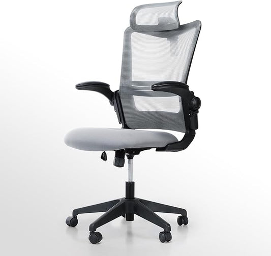 Office Chair Ergonomic Computer Desk Chair, 300 LBS Home Mesh Desk Chair with Wheels, Comfortable Work Chair for Long Hours, High Back Office Chair with Adjustable Lumbar & Headrest