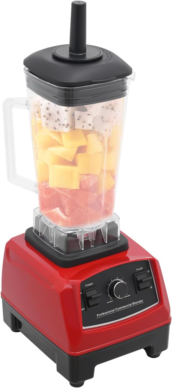 Eapmic Professional Blender, 2000ml Capacity, 2200W Power, 45000RPM Speed, Red Color, Smoothies and Shakes