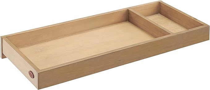 Oxford Baby 3 PC Nursery Set Everlee Modern High Arch 3-in-1 Convertible Island Baby Crib, Honey Wood Everlee, 6-Drawer Double Dresser, Honey Wood and Everlee Changing Topper for 6-Drawer, Honey Wood