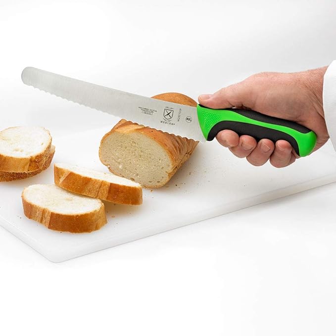 Mercer Culinary Millennia Colors Bread Knife, 10-Inch Wavy Edge Wide, Green