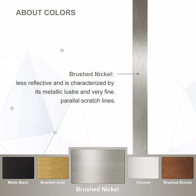 ANDY STAR 22"x34" Brushed Nickel Pivot Mirror for Bathroom, Silver Metal Frame Bathroom Mirrors for Wall，Rectangle Titling Vanity Wall Mirror with Rounded Corner Design Hangs Vertically Only