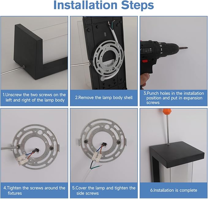 FUPE 24W LED Outdoor Wall Lights 3 Color Exterior Wall Sconce Outside Light Fixtures Exterior Porch Wall Lighting with Double Shade, Modern Matte Black Wall Lamps for Patio Front Door Entryway, 1-Pack