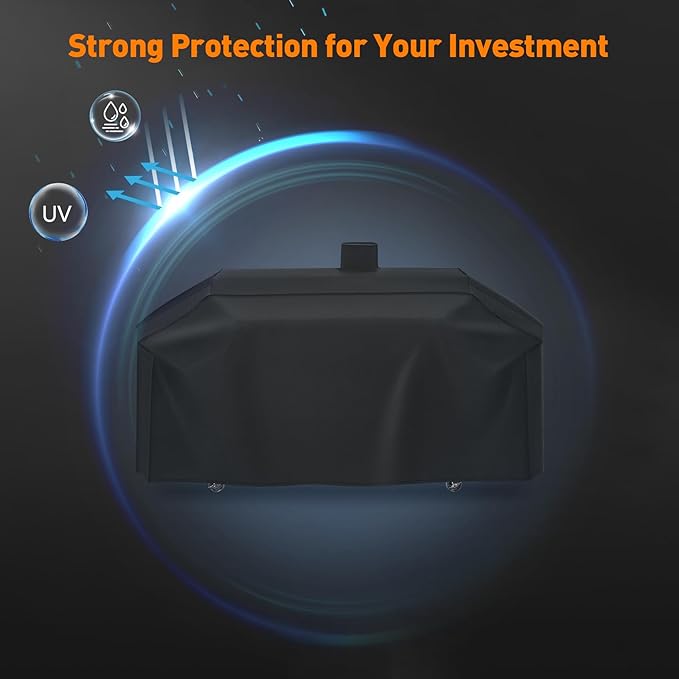 Heavy-Duty 600D Grill Cover Compatible with Pit Boss Memphis Ultimate and Smoke Hollow PS9900 DG1100S 4in1 Combo Grill Cover GC7000 Gas/Charcoal Grill