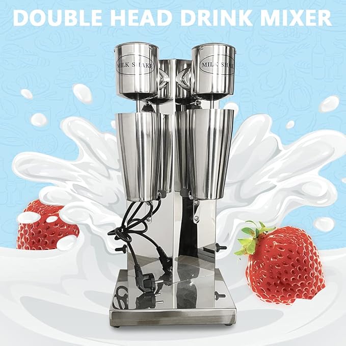 DYRABREST 180W Commercial Electric double milk shaker Maker Drink Mixer Shake Machine Smoothie Milk Ice Cream 650ML