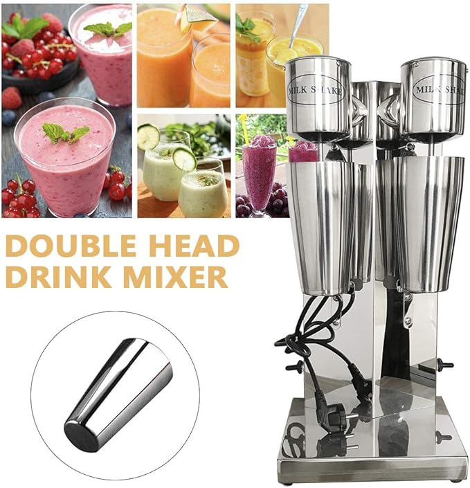 DYRABREST 180W Commercial Electric double milk shaker Maker Drink Mixer Shake Machine Smoothie Milk Ice Cream 650ML