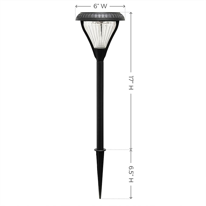 Gama Sonic Premier Outdoor Pathway Garden Landscape Light with 2 Color LEDs, Warm White and Bright White, Black, Heavy Duty Cast Aluminum, 50 Lumens, 2-Pack (239002)