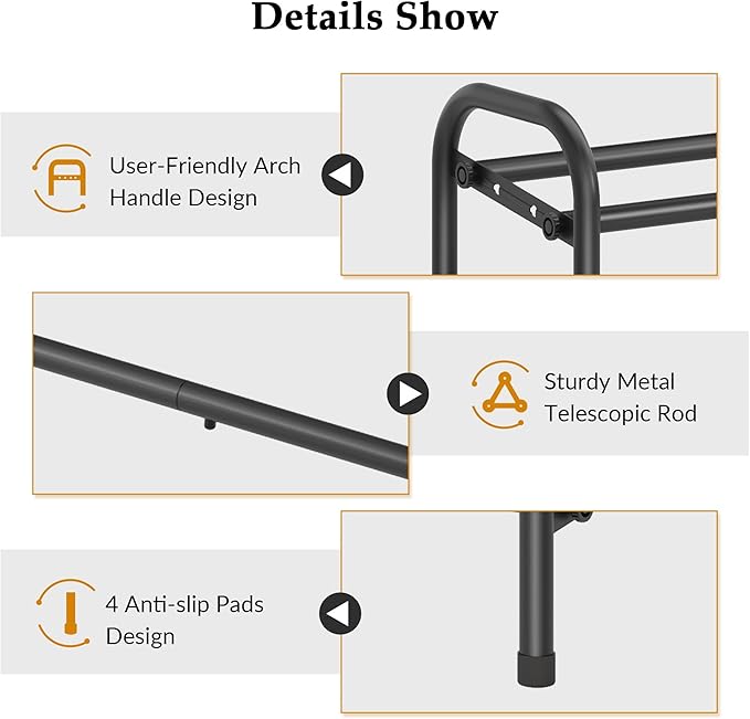 2 Tier Shoe Rack, Shoe Organizer for Closet, 28“ Metal Shelf Can Expandable to 42“, for Bedroom, Entryway, Closet, Garage, Adjustable to 12 Pairs Shoes, Black