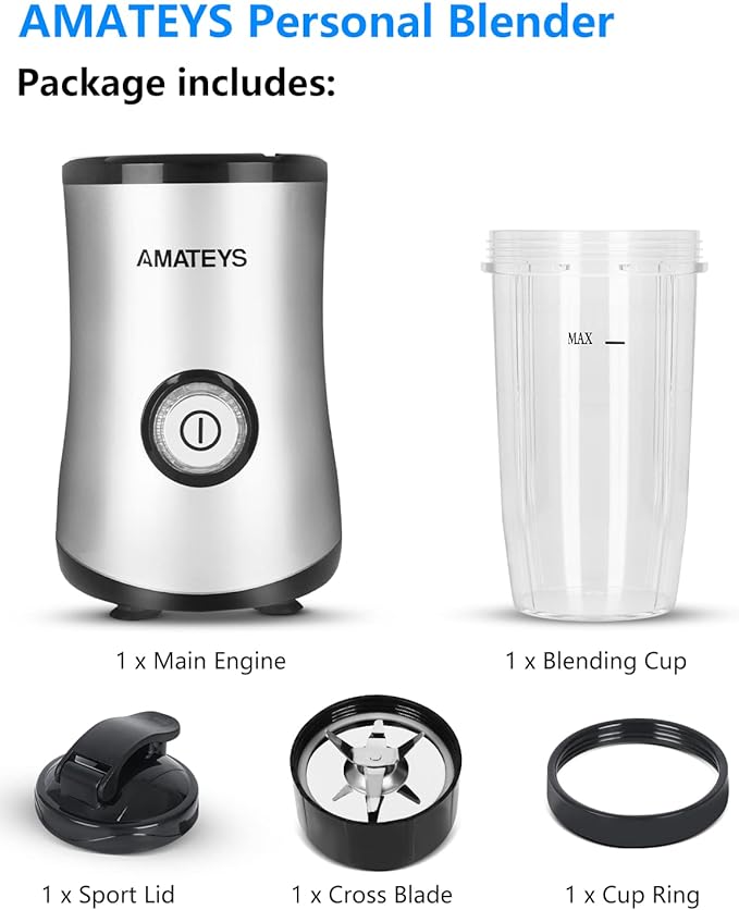 Personal Blender with Button,350W Professional Kitchen Blender for Smoothies and Shakes,Portable Smoothie Maker Mixer,Easy Cleaning&Operation,Suitable for Carrying or Storage