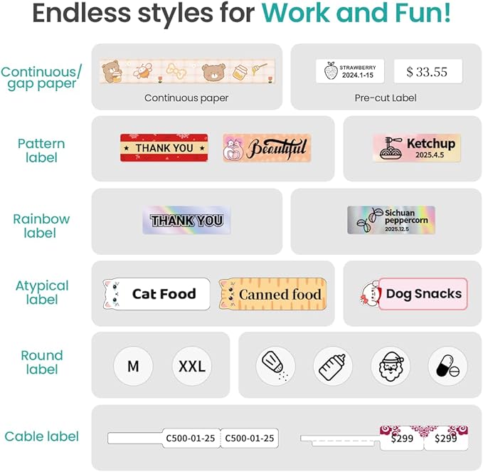 Phomemo Label Maker Machine with Tape, D35 Portable Bluetooth Handheld Label Printer Wireless Mini Labels Maker, Easy to Use with Smartphone Small Sticker Labeler Rechargeable for Home Office organize