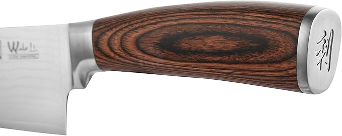 Wakoli EDIB Grill & Butcher Knife 8-inch - 67-Layer Damascus VG10 Core Steel, Professional Chef Knife with Pakkawood Handle, for Meat, Vegetables & Outdoor Grilling in Gift Box