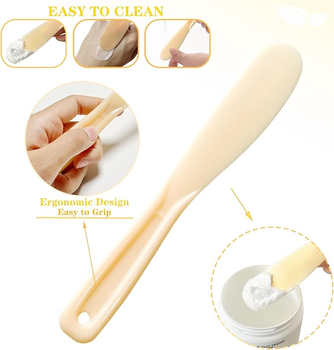 12Pcs Silicone Facial Mask Bowl DIY Face Mask Mixing Bowl for Home Salon Spa Face Skin Applicator Bowl with Stir Sticks, Black,White,Yellow