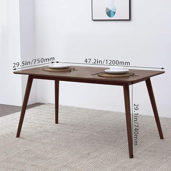 Dining Table Kitchen Table 47" Dining Room Table Small Kitchen Table for Small Spaces Table Modern Home Furniture Dinner Table Rectangular (Espresso)
