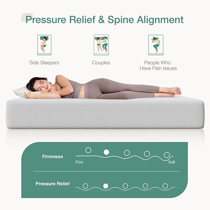 Novilla Full Mattress, 12 Inch Full Memory Foam Mattress for Supportive & Pressure Relief, Removable Washable Cover,CertiPUR-US Certified Mattresses in a Box, Firm