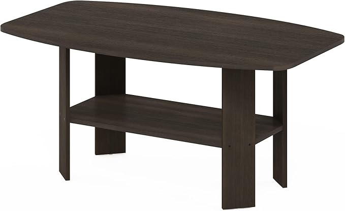 Furinno Simple Design Coffee Table, Dark Brown