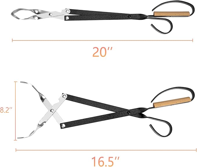 Skyflame Extra Long 20-inch Stainless Steel BBQ Grilling Tong, Barbecue Accessory - Grill Tools for Gas and Charcoal Grills, Kitchen, Baking