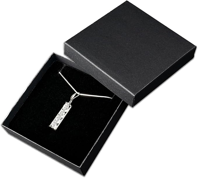 TheDisplayGuys - 24-Pack Cardboard Kraft Paper Jewelry Gift Boxes w. Velvet Padding - Necklace/Pendant - Matte Black - #33 (3.5" x 3.5" x 1.0")