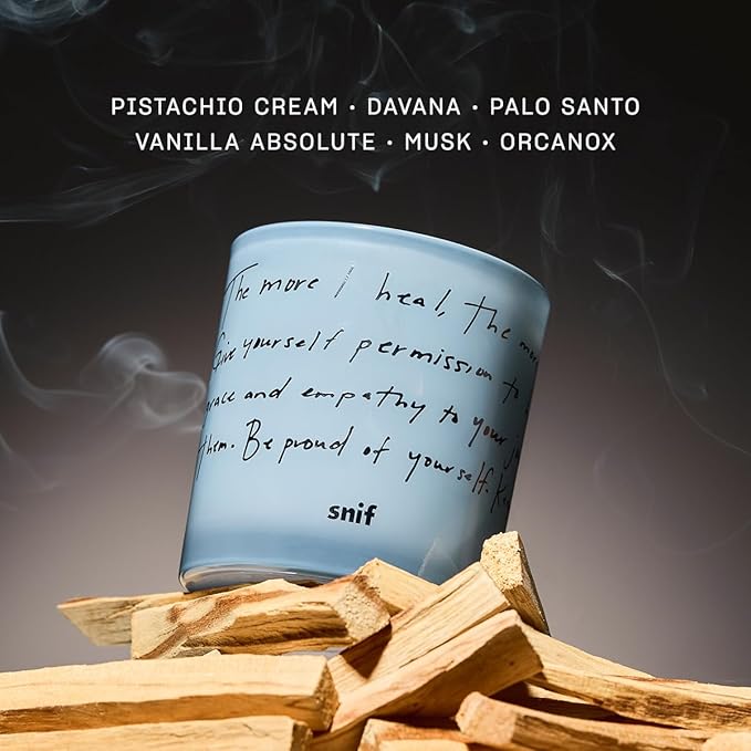 Heal The Way Luxury Scented Candle by Snif, Gourmand and Ambery, Warm and Calming Candle, 50+ Hours, 100% Cotton Fiber Wicks, Soy Wax Blend, Non-Toxic, Vegan, 8.5 oz