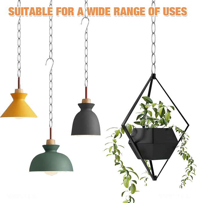 NiHome Clothing Chain Hanger 10-Pack, Metal Closet Organizer Space Saving Hangers with 7 Holes, College Dorm Room Essentials, Closet Organizers and Storage for Home, Office & Travel, Wrinkle-Reducing