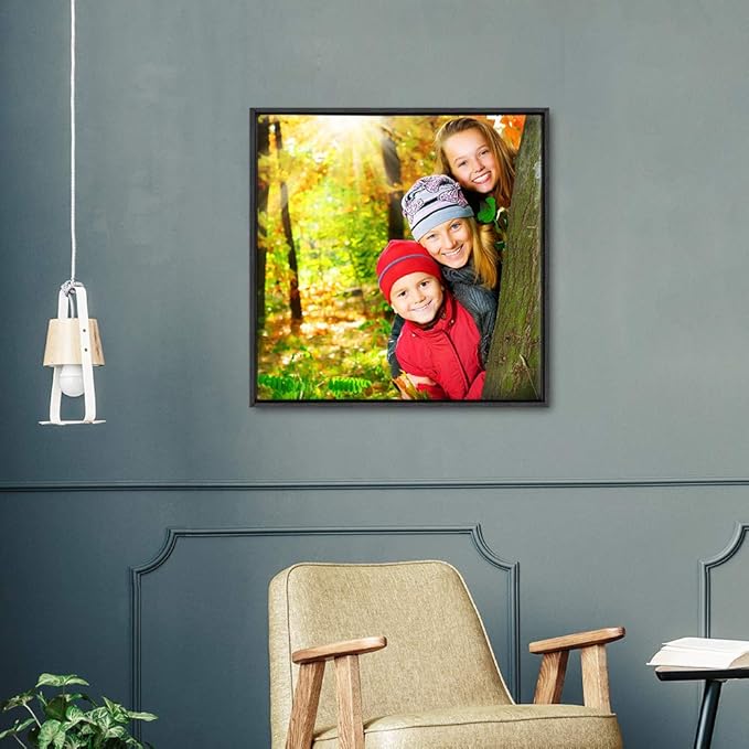 wall26 Framed Custom Canvas Wall Art for Living Room, Bedroom Canvas Prints for Home Decoration Ready to Hang - 16"x16", Black Frame