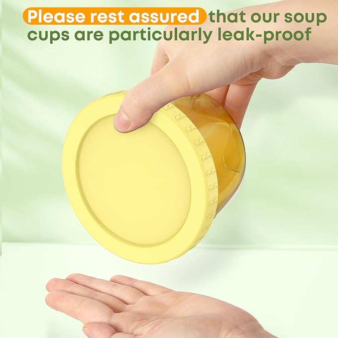 Freezer Storage Containers 6 Pack-16 Oz Deli Containers with Lids BPA Free Microwave and Dishwasher Safe,Food Storage Containers with Lids,Soup Containers for Oats/Salad