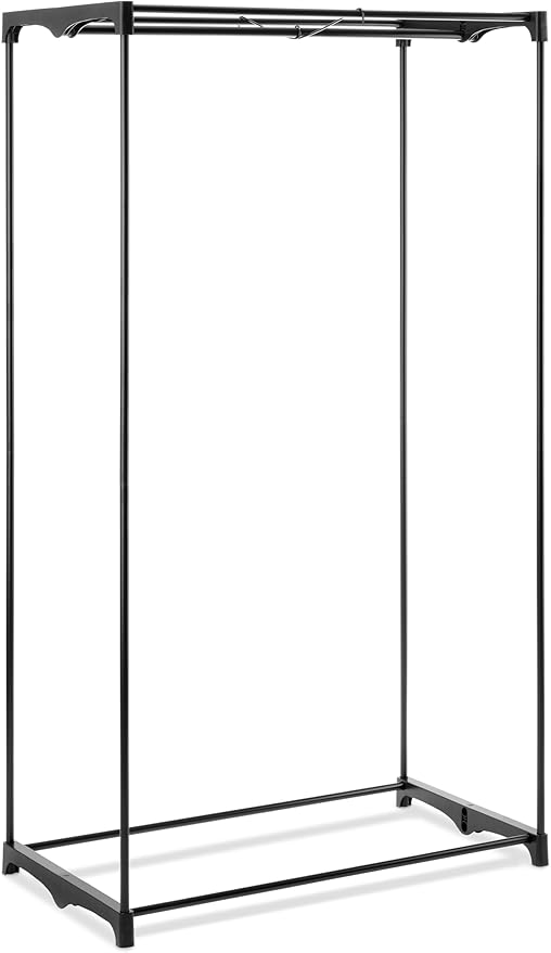 Whitmor Portable Clothes Closet - Freestanding Garment Organizer with Cover - 36 Inches Wide - Black