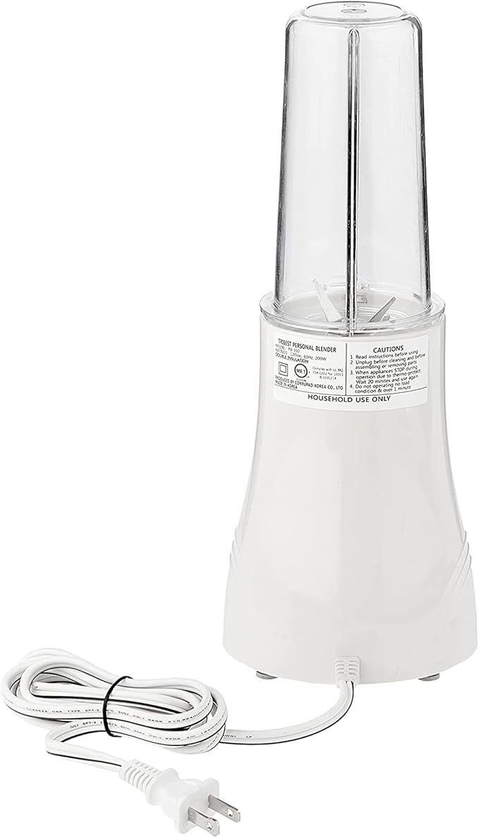 Tribest PB-350XL-A Personal Blender for Shakes and Smoothies with Portable Blender Cups, White, 5 x 5 x 16.25 inches