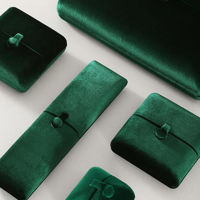Bracelet Jewelry Box，Velvet Gift Boxes for Women，Men Valentine Necklace Long Display Cases (Green)