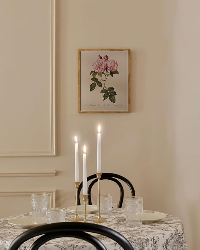 InSimSea Framed Wall Art for Living Room Vintage Rose Flower Paingtings Pictures Wall Decor Aesthetic Floral Art Canvas Print Farm Still Life Artwork Home Decor for Bathrrom Bedroom Shelf Décor 8x10In