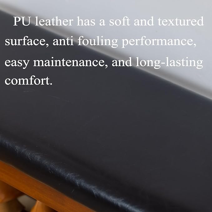 Shoe Bench, Entryway Bench, Wood 2-Tier Shoe Rack with Cushion Padded Seat Shoe Organizer (23.62",Black)