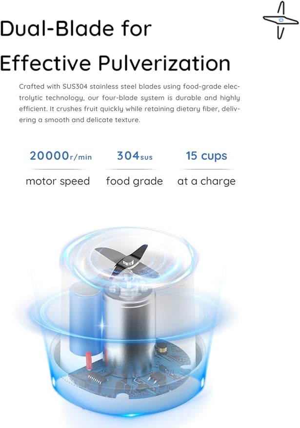 JuiceNGobrand - JuiceNGo Portable Blender, Cordless Juice N Go Portable Blender for Smoothies, Smoothie Blenders with Stainless Steel Blades for Shakes and Smoothies (Pink-A)