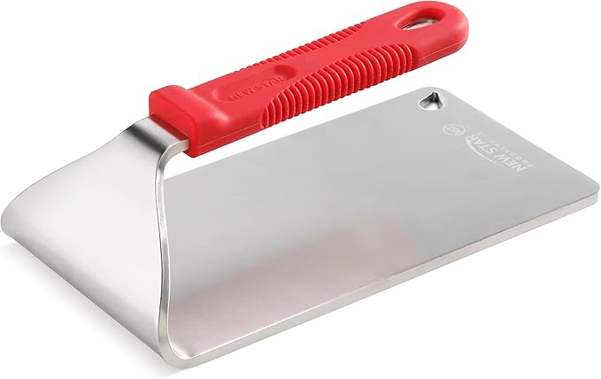 New Star Foodservice 1029079 Extra Heavy Duty Stainless Steel 18/8 Steak Weight/Grill Press, 8.5 x 4.25