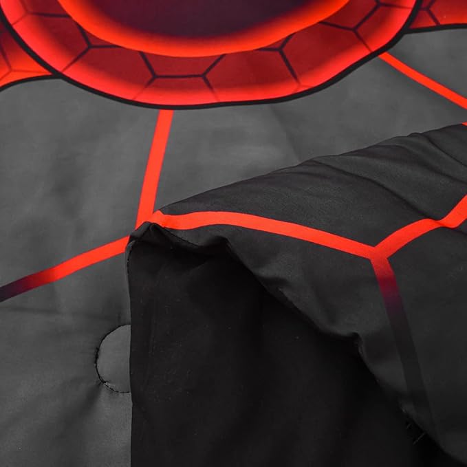 NTBED Game Console Comforter Set for Boys Girls Kids Geometric Lightweight Microfiber Bedding Sets (red, Full)