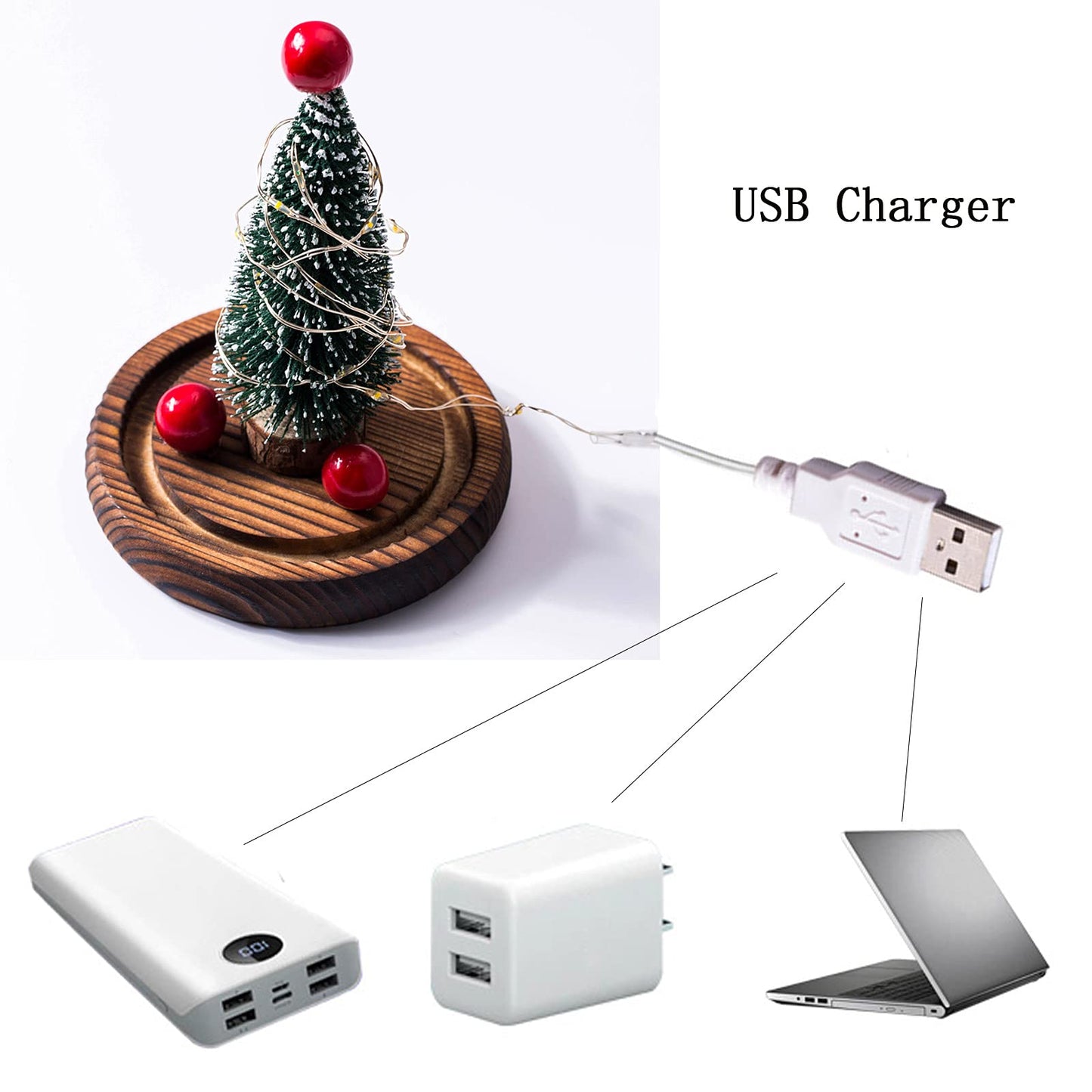 Linsiter LED Christmas Tree in Glass Dome, Mini Christmas Tree Creative Table Decoration Unique Gift for Home Indoor Tabletop Xmas Decor, Birthday Christmas Xmas Gifts Present