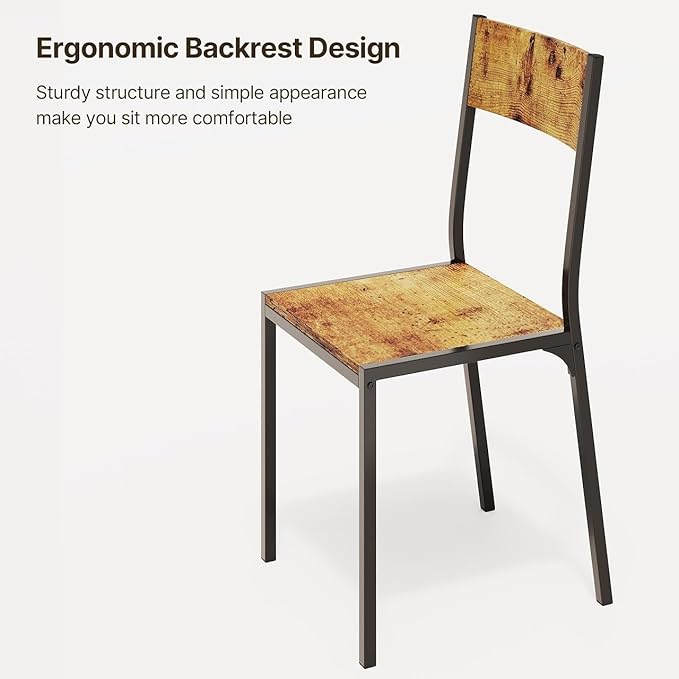 Gizoon Dining Table Set for 6 with Chairs, 7-Piece Kitchen Table Set for Small Space, Apartment, Kitchen, Dining Room, Space-Saving