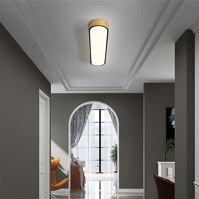 Tioolo Dimmable LED Ceiling Lights Modern Acrylic Linear LED Ceiling Lamp 2.3FT Semi Flush Mount Wraparound Shape Lighting Fixture with Remote Control for Kitchen Dining Living Room (36W/3000-6500K)